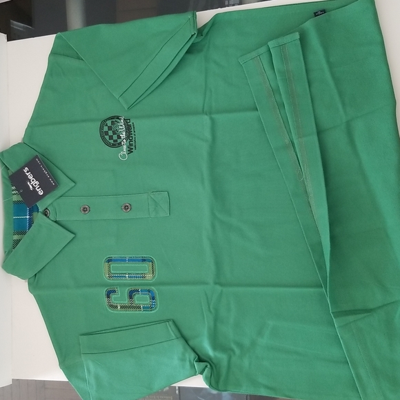 Windward sailing- Men's Golf shirt - Size M by Engbers - green 100% cotton - NWT - Picture 5 of 9